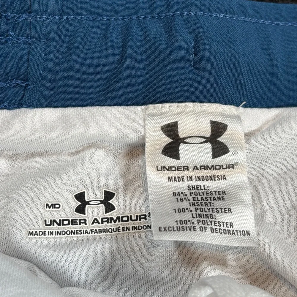 Under Armour Womens Fly By Running Shorts Teal Aqua Blue Mesh Panels Size Medium